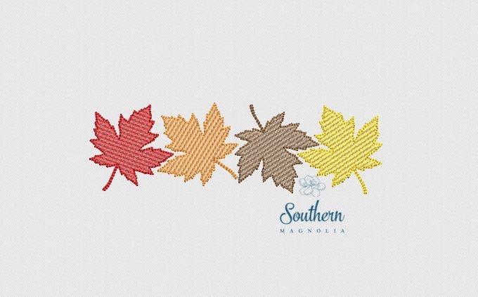 4 Leaves Sketch Fill Machine Embroidery Design