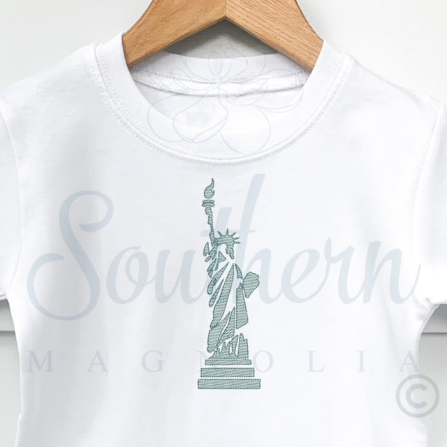 Statue of Liberty Sketch Fill Embroidery Design