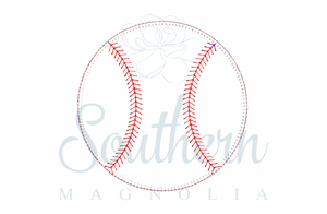 Baseball Applique Blanket Sketch Fill Embroidery Design
