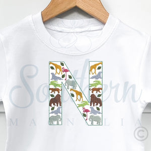 N Zoo Alphabet Embroidery Design