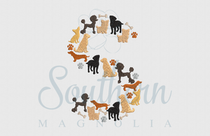 S Dog Solid Alphabet Embroidery Design