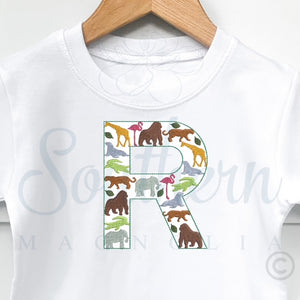 R Zoo Alphabet Embroidery Design