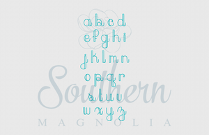 Feliciana Bean Stitch Font Alphabet Embroidery Design