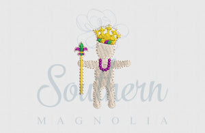 King Cake Baby Feltie Filled Embroidery Design
