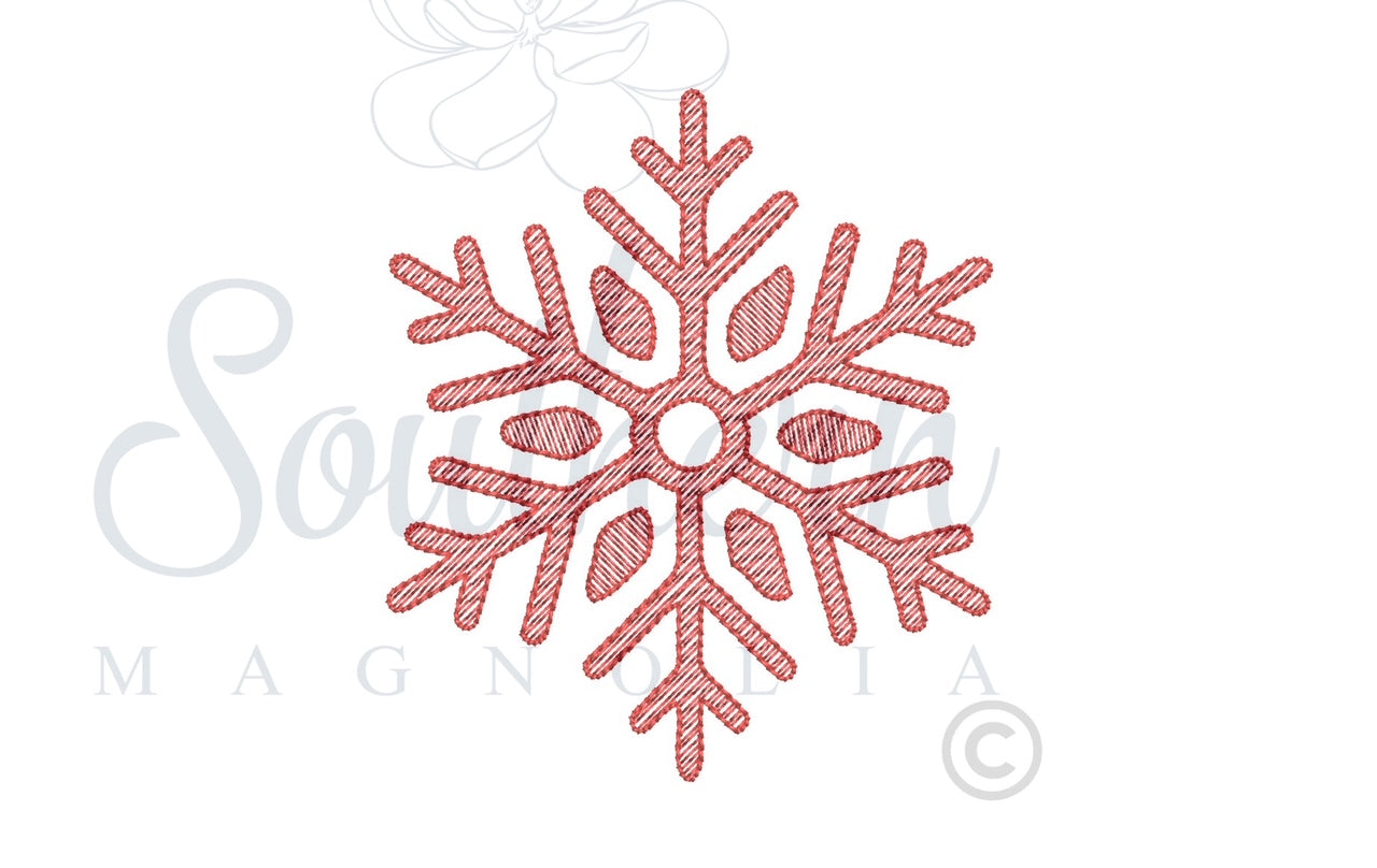 Snowflake Sketch Fill Machine Embroidery Design