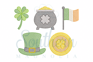 St. Patrick's Day Build Your Own Design Sketch Fill Mini Machine Embroidery Design