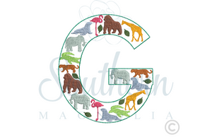 G Zoo Alphabet Embroidery Design
