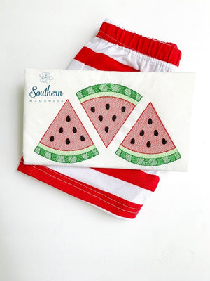 Watermelon Trio Sketch Fill Embroidery Design