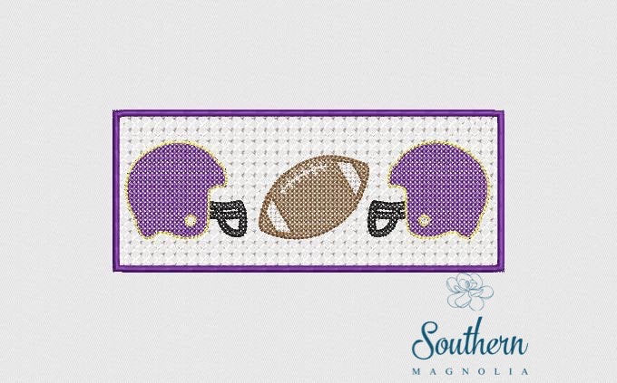 Football Faux Smock Embroidery Design