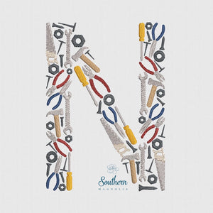 N Tools Alphabet Embroidery Design