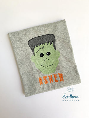 Frankenstein's Monster Sketch Fill Embroidery Design