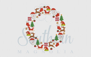 O Christmas Santa Alphabet Embroidery Design