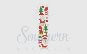 I Christmas Santa Alphabet Embroidery Design