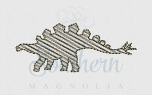 Stegosaurus Mini Sketch Fill Dinosaur Embroidery Design
