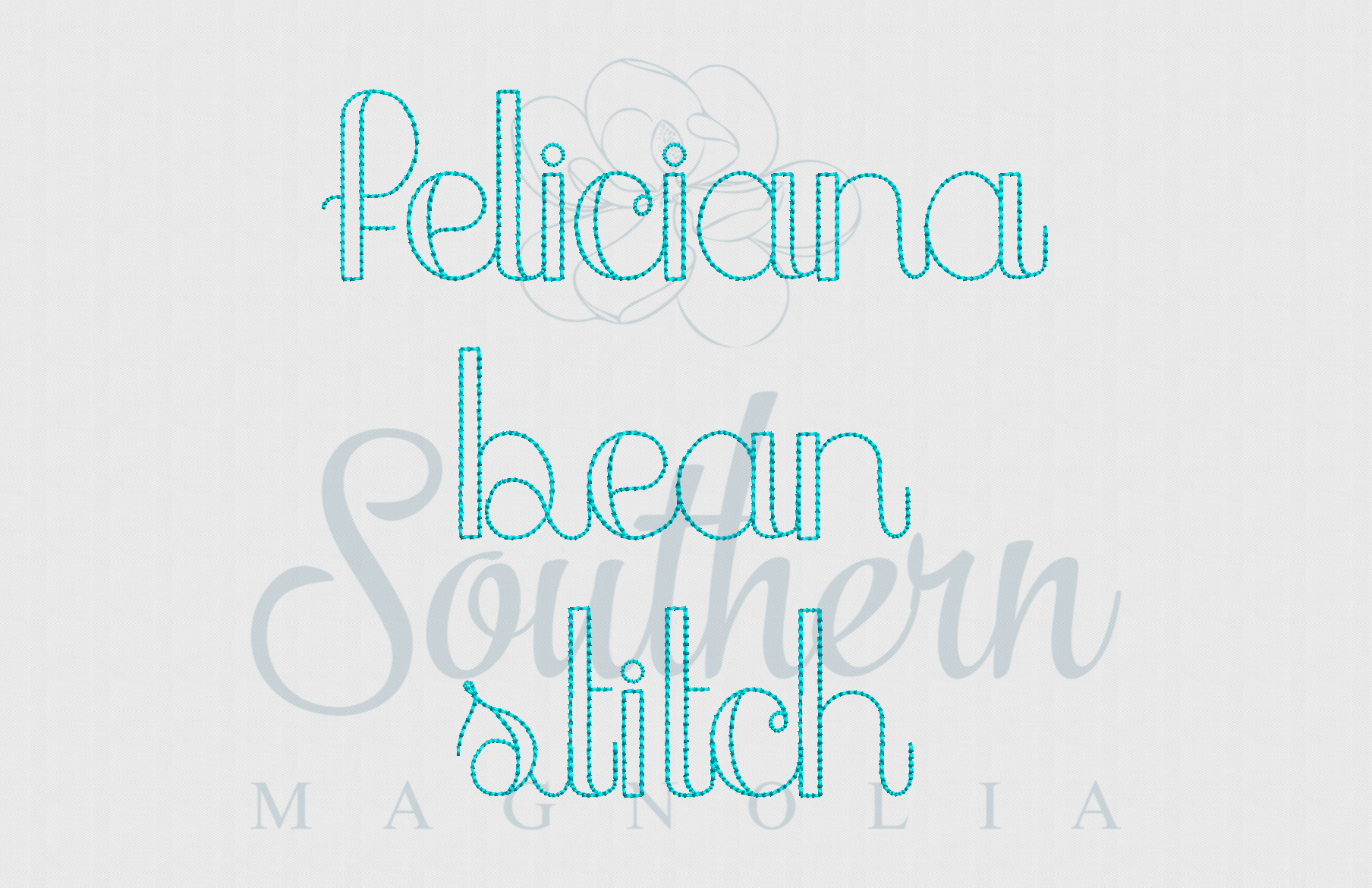Feliciana Bean Stitch Font Alphabet Embroidery Design