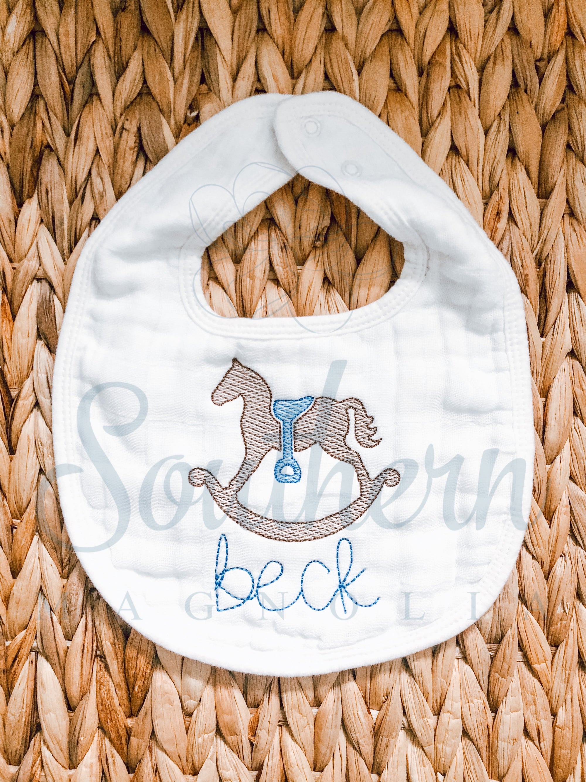 Rocking Horse Sketch Fill Embroidery Design