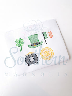 St. Patrick's Day Build Your Own Design Sketch Fill Mini Machine Embroidery Design